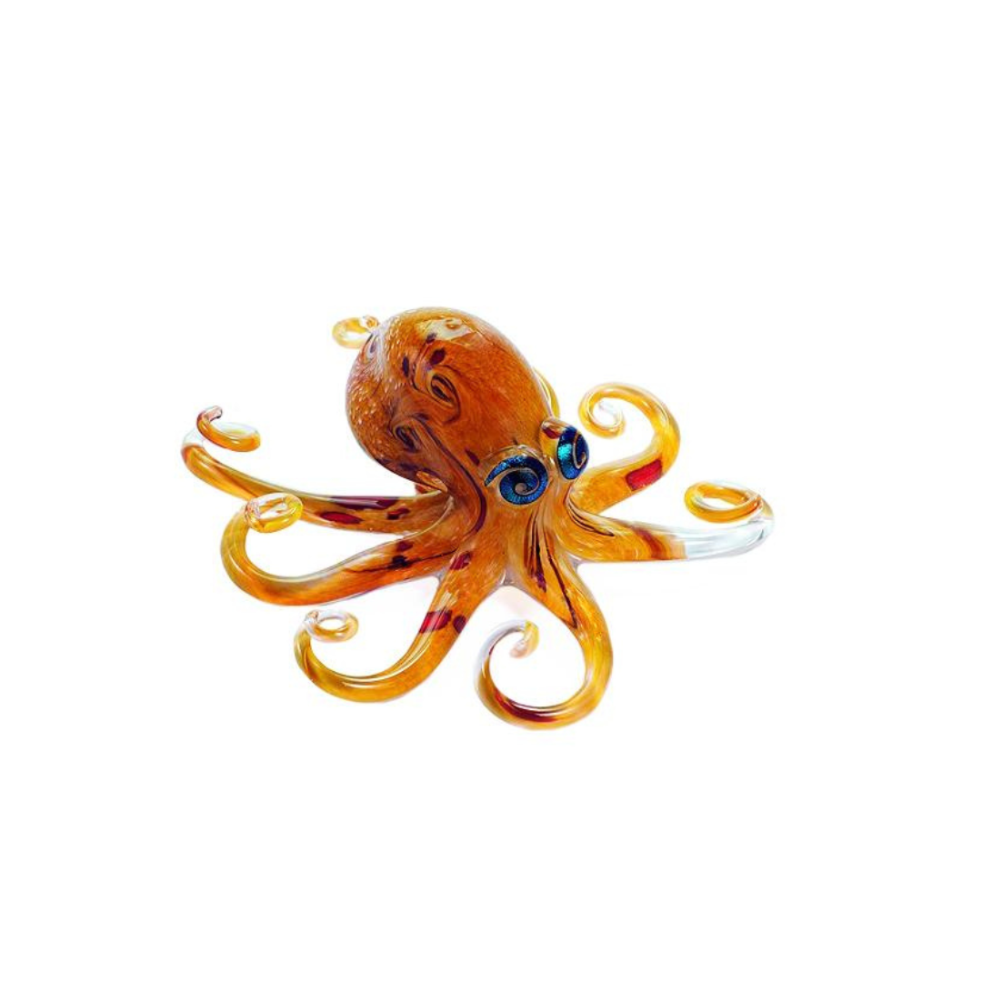 Michael Hopko Fire Opal Small Octopus | Handblown Glass Sculpture – beryl