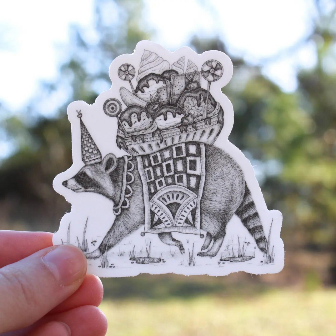 Rocky Road Raccoon Sticker | Mackenzie Myrick | Stationary | GIfts ...