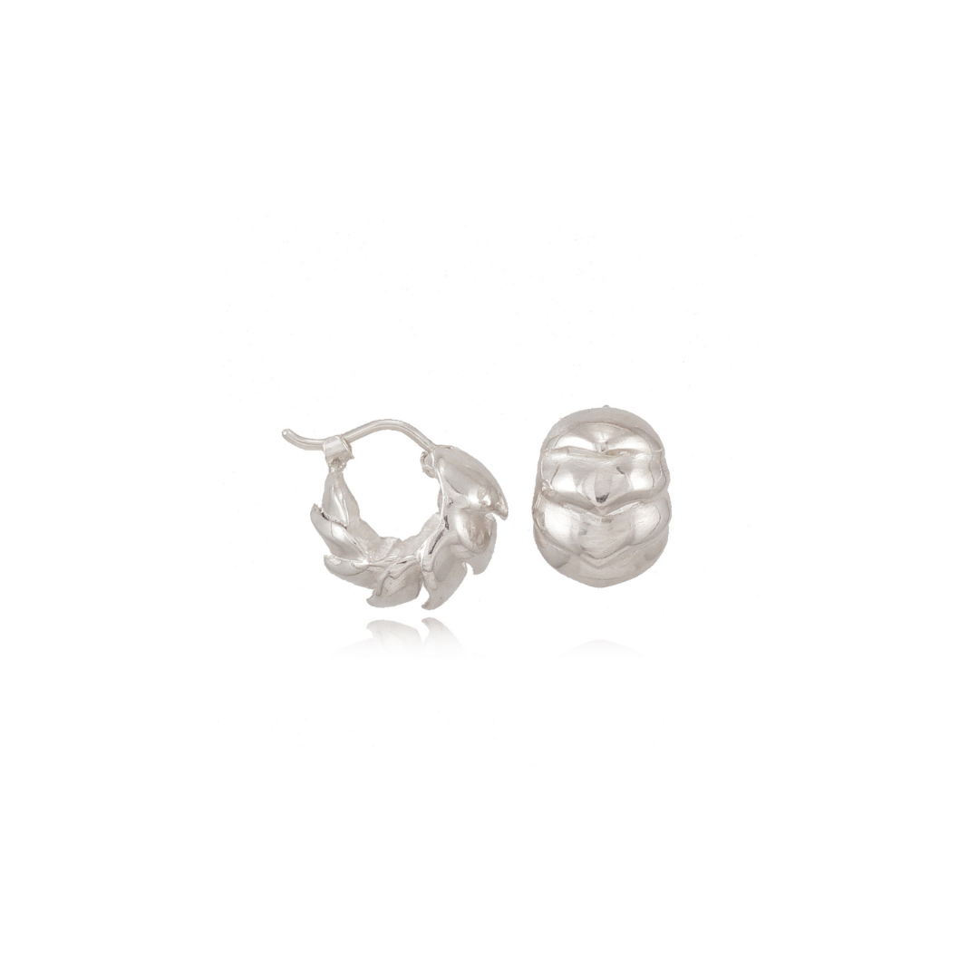 Rachel Atherley Small Silver Roly Poly Hoops | Fine Jewelry ...