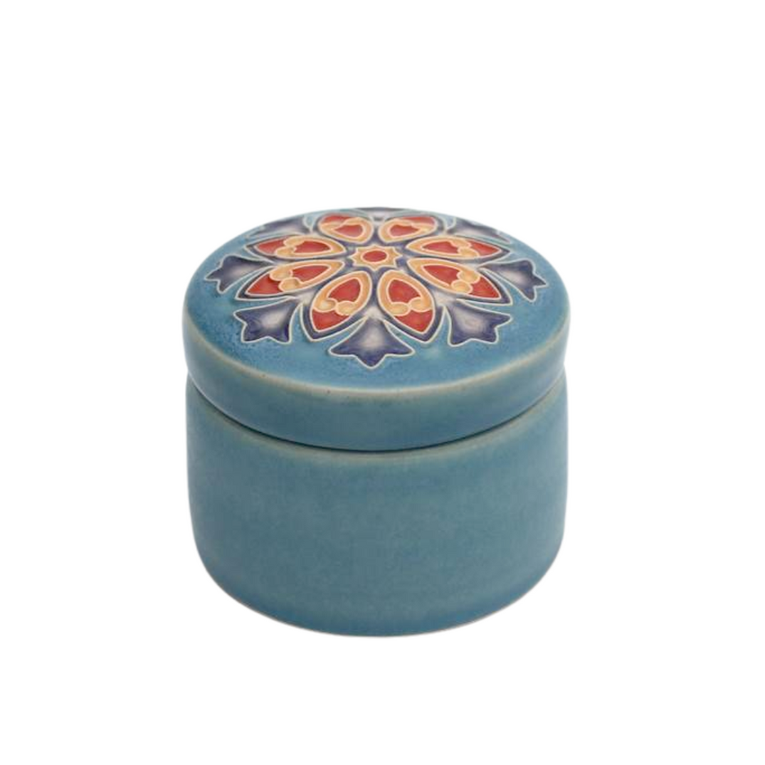 Trinket Box | Light Blue with Sonnet Pattern | One Acre Ceramics | Home ...