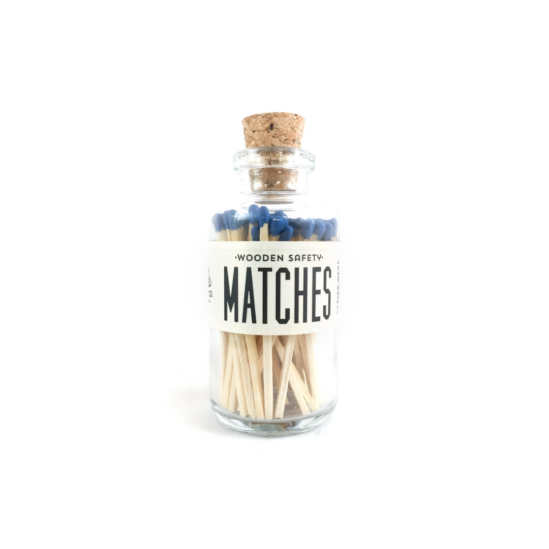 Blue Mini Matches in Apothecary Bottle | Made Market Co. | Gifts ...