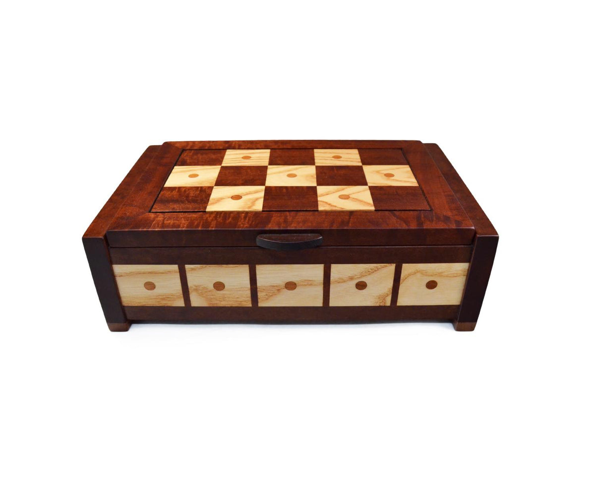 Checkered Pin Hinge Box beryl