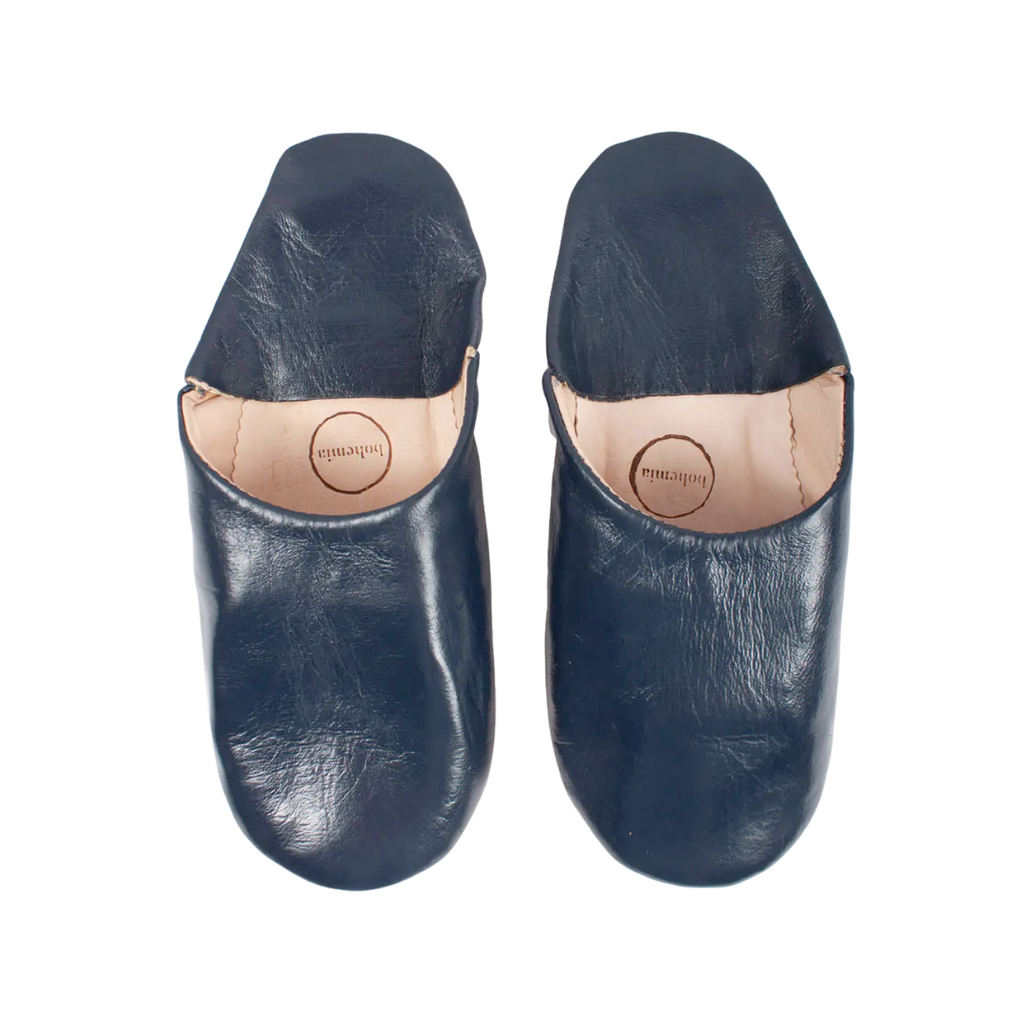 Men's Medium Indigo Babouche Slippers | Handmade Gifts | Northampton, MA | Bohemia Design â beryl