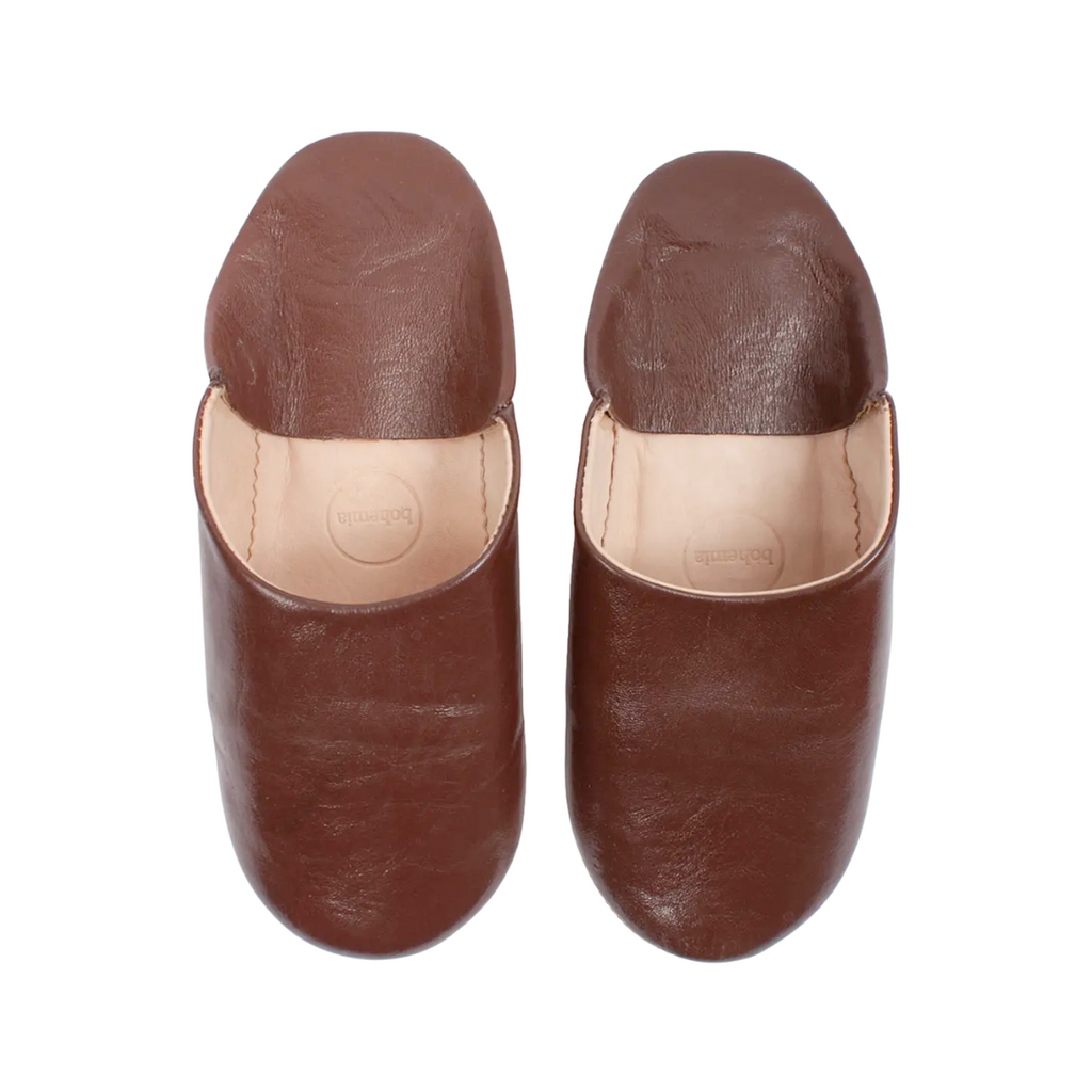 Men s Small Chocolate Babouche Slippers