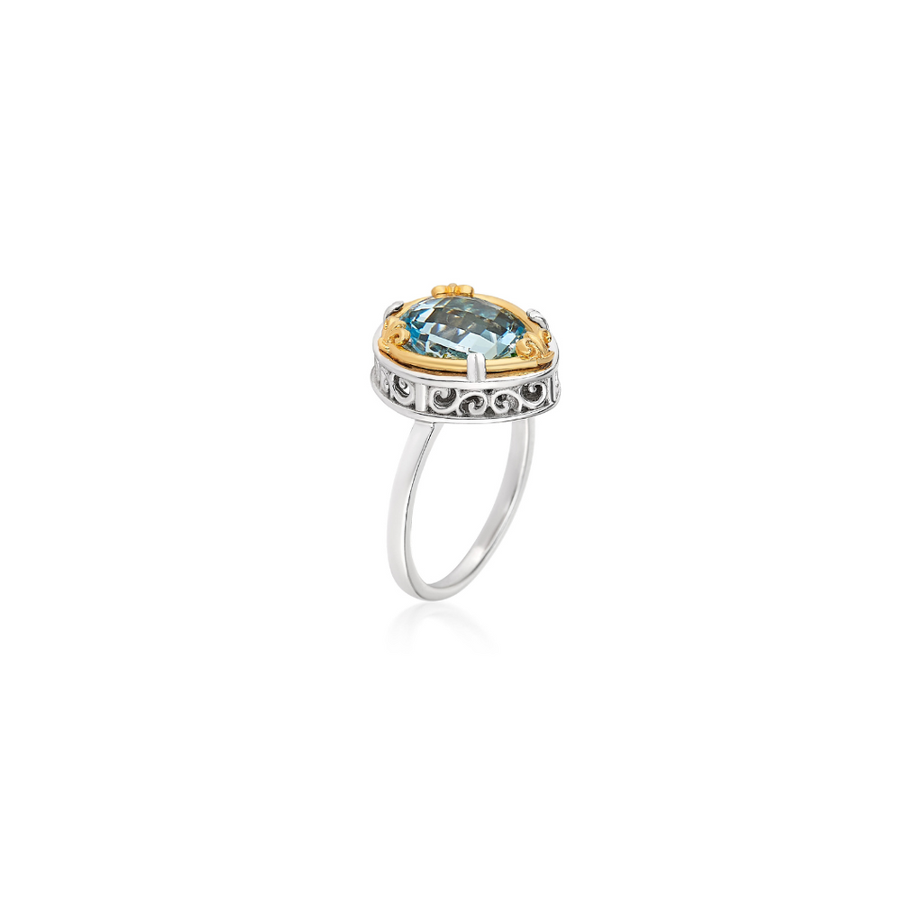 Pear-Shaped Blue Topaz Ring | Anatoli | Handmade Jewelry | Gifts ...